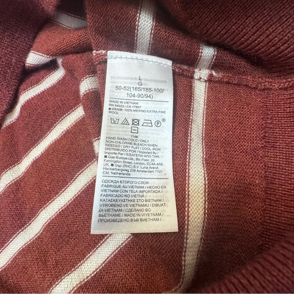 Banana Republic‎ Baruffa Men's Crewneck 100% Italian Merino Wool Sweater